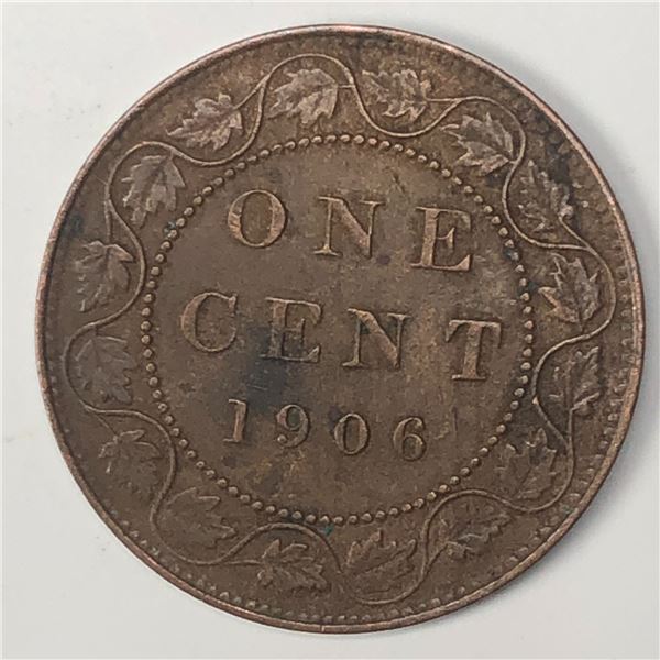 Canadian Large Cent 1906 EF++