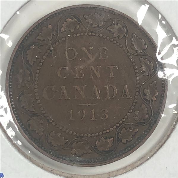 Canadian Large Cent 1913 VF