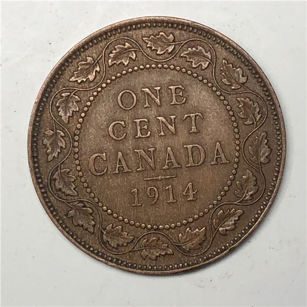 Canadian Large Cent 1914 VF