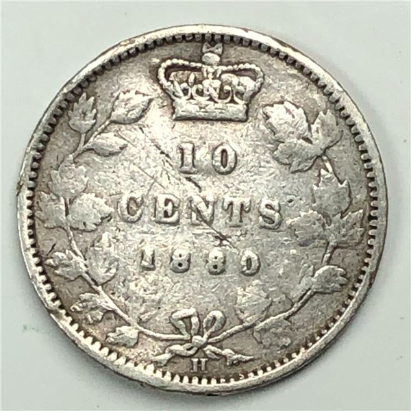 Canadian .10 Cent Dime 1880