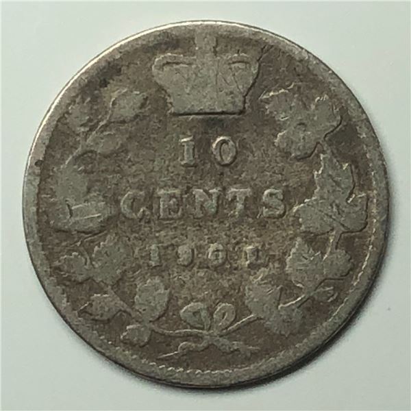 Canadian .10 Cent Dime 1901