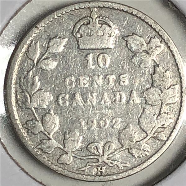 Canadian .10 Cent Dime 1902H