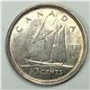 Image 1 : Canadian .10 Cent Dime 1938 AU