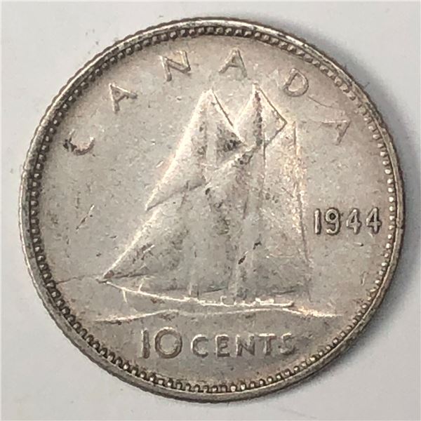Canadian .10 Cent Dime 1944