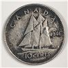 Image 1 : Canadian .10 Cent Dime 1946 F