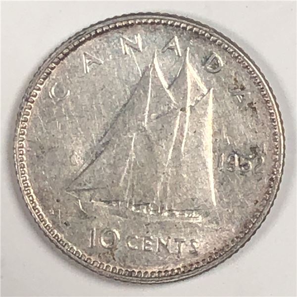Canadian .10 Cent Dime 1952