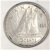 Image 1 : Canadian .10 Cent Dime 1956