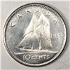 Image 1 : Canadian .10 Cent Dime 1959 BU Cameo