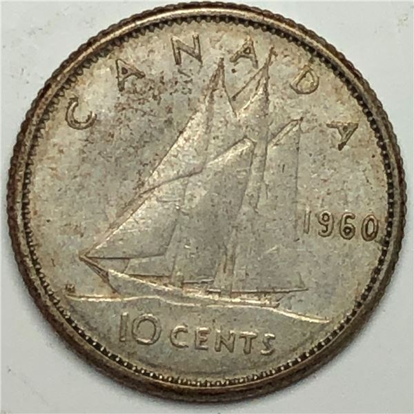 Canadian .10 Cent Dime 1960