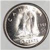 Image 1 : Canadian .10 Cent Dime 1961 Coice BU LC