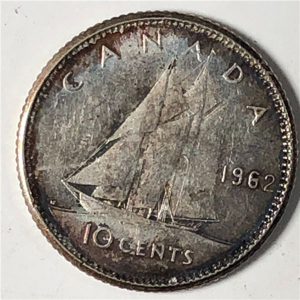 Canadian .10 Cent Dime 1962