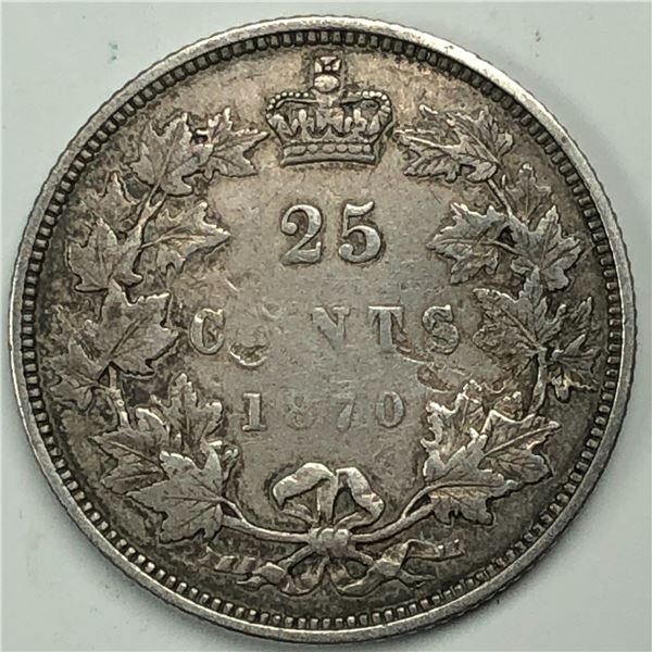 1870 Queen Victoria 25 Cents