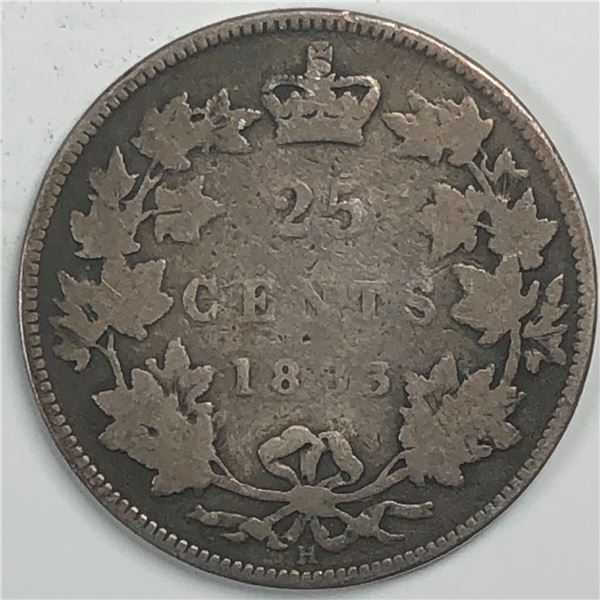 1883 Queen Victoria 25 Cents