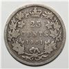 Image 1 : 1901 Queen Victoria 25 Cents 9/9