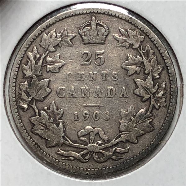 1903 King Edward V 25 Cents