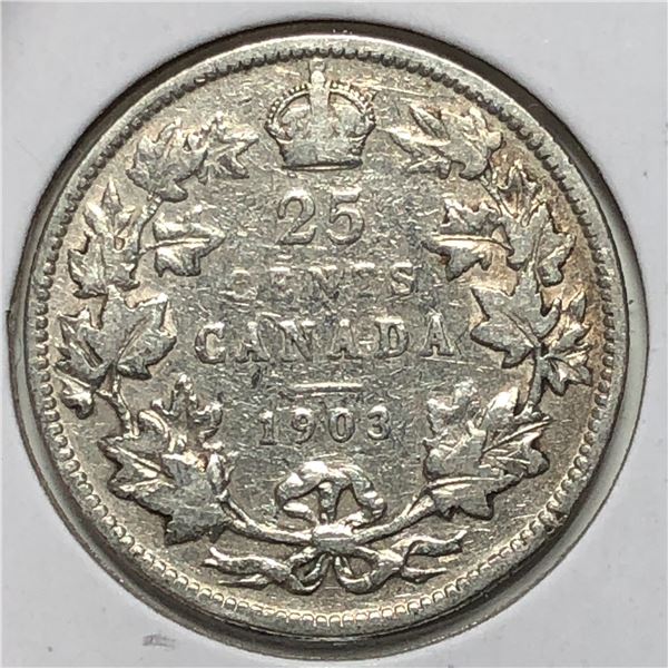 1903 King Edward V 25 Cents