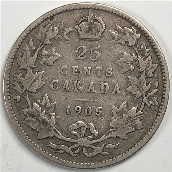 1905 King Edward V 25 Cents