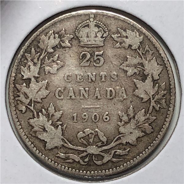 1906 King Edward V 25 Cents