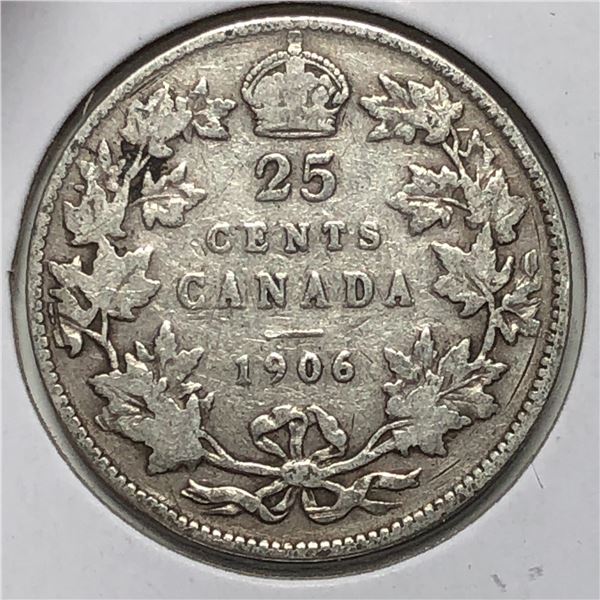 1906 King Edward V 25 Cents