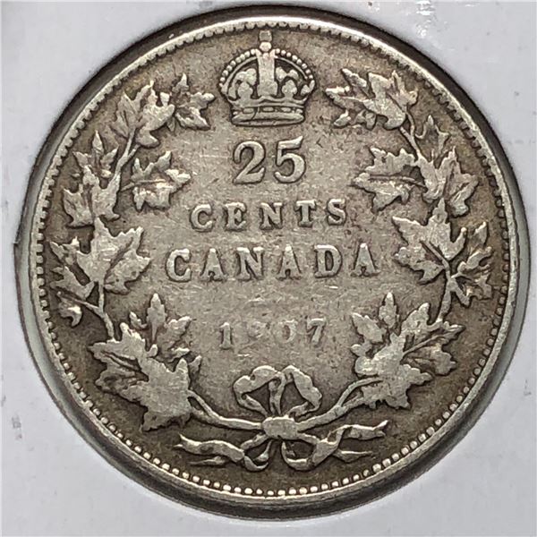 1907 King Edward VII 25 Cents