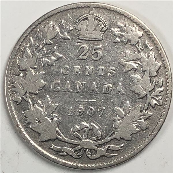 1907 King Edward VII 25 Cents