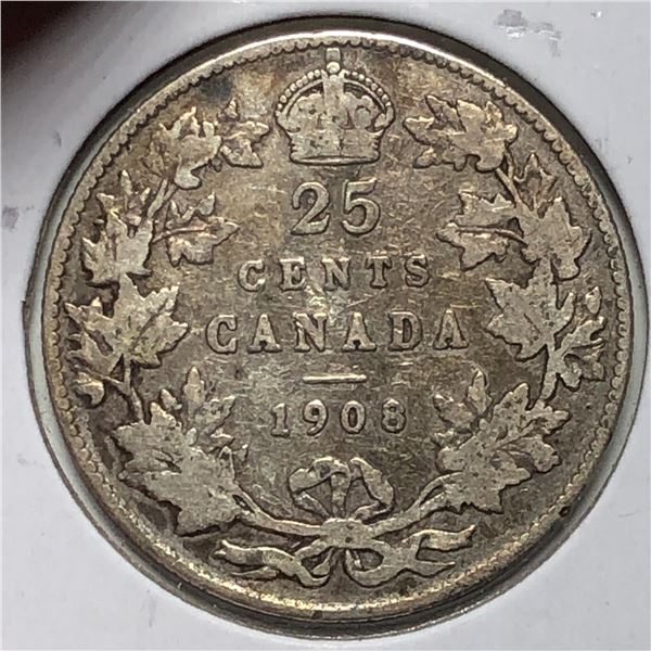 1908 King Edward VII 25 Cents