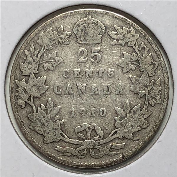 1910 King Edward VII 25 Cents