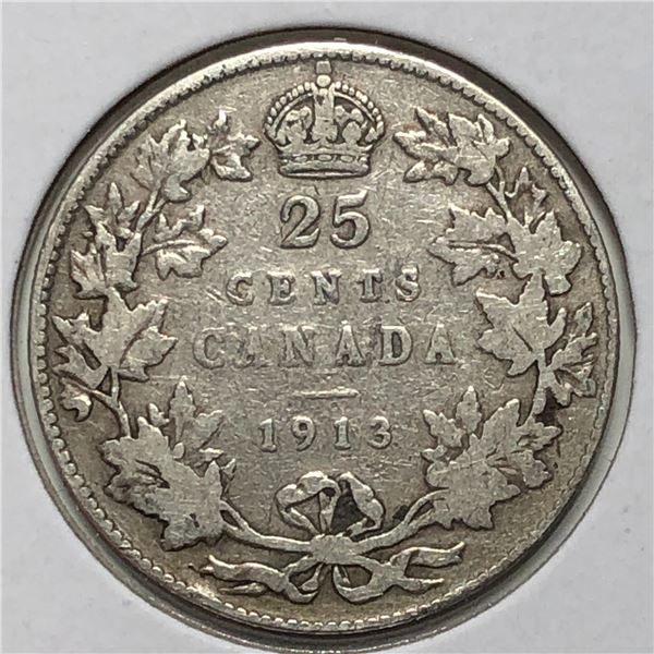 1913 King George V 25 Cents