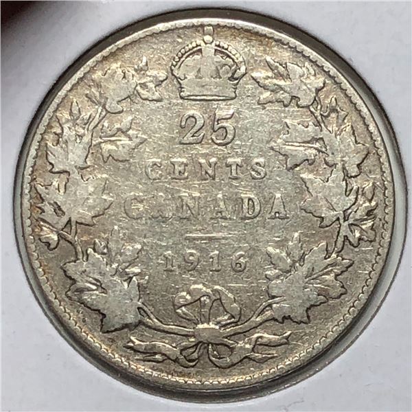 1916 King George V 25 Cents