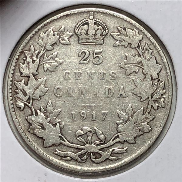 1917 King George V 25 Cents