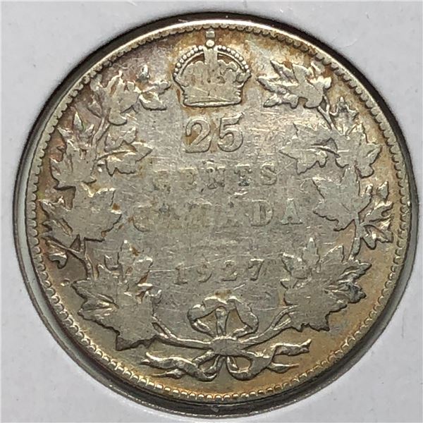 1927 King George V 25 Cents vg