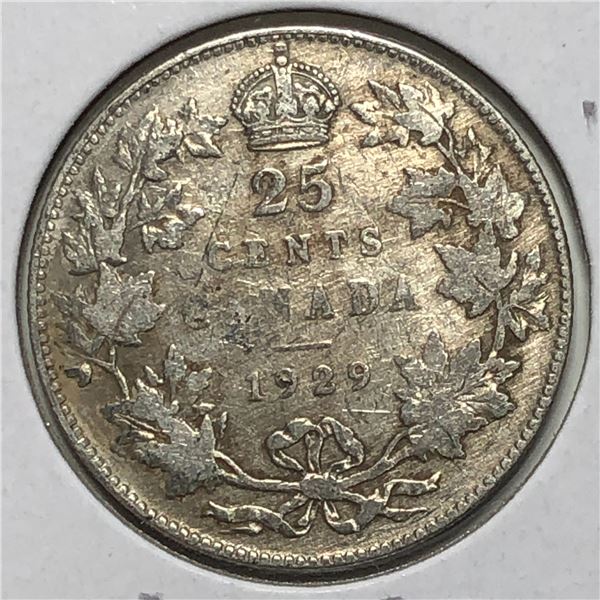 1929 King George V 25 Cents