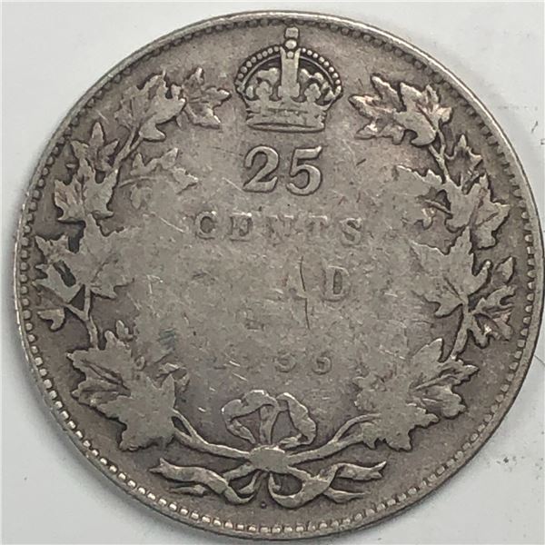 1936 Dot King George V 25 Cents