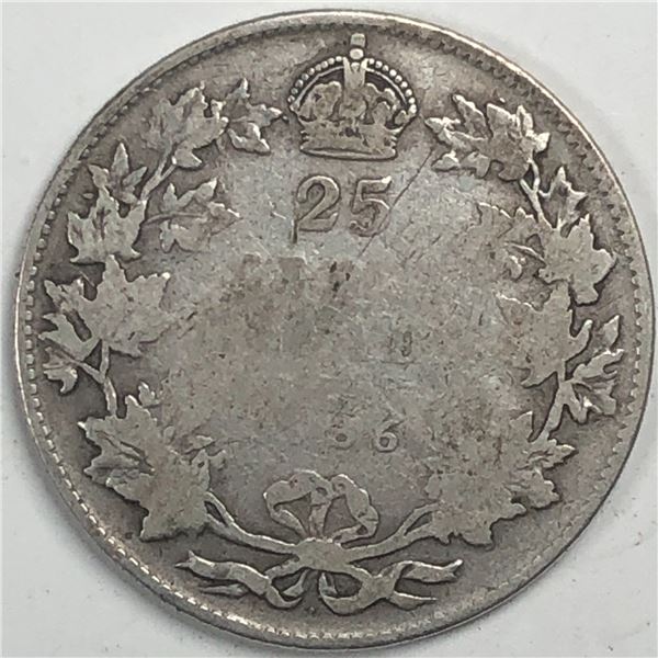 1936 Dot King George V 25 Cents