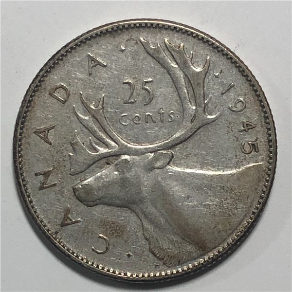 1945 King George VI 25 Cents