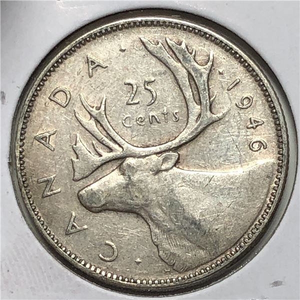 1946 King George VI 25 Cents