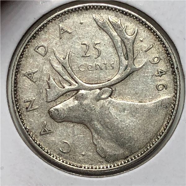 1946 King George VI 25 Cents