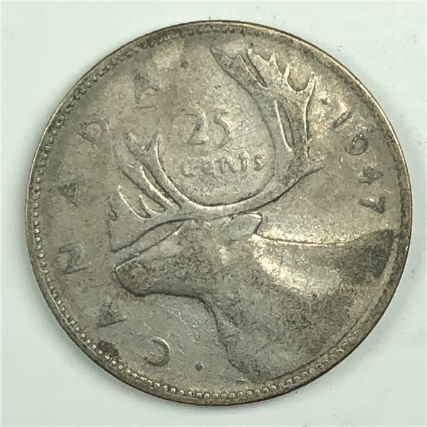 1947 King George VI 25 Cents