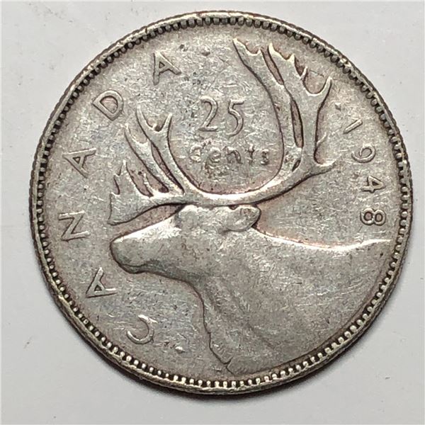 1948 King George VI 25 Cents