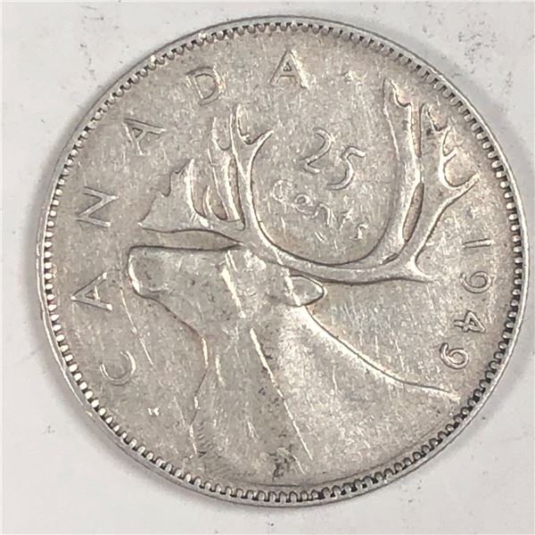 1949 King George VI 25 Cents