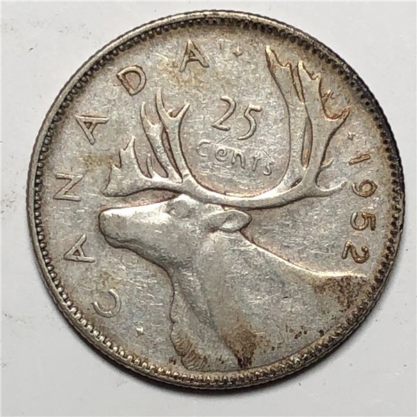 1952 King George VI 25 Cents