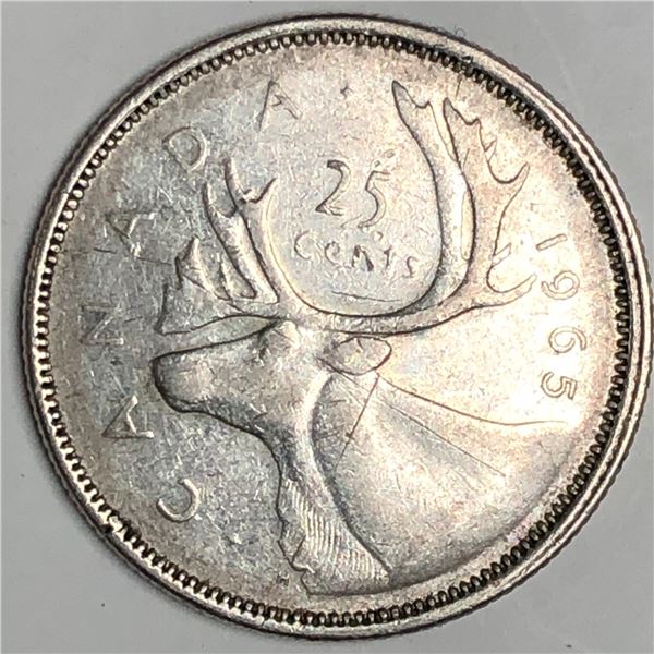 1965 Queen Elizabeth 25 Cents