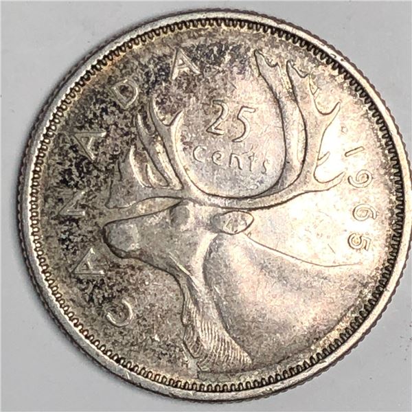 1965 Queen Elizabeth 25 Cents