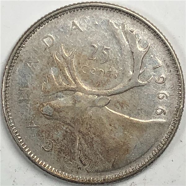 1966 Queen Elizabeth 25 Cents