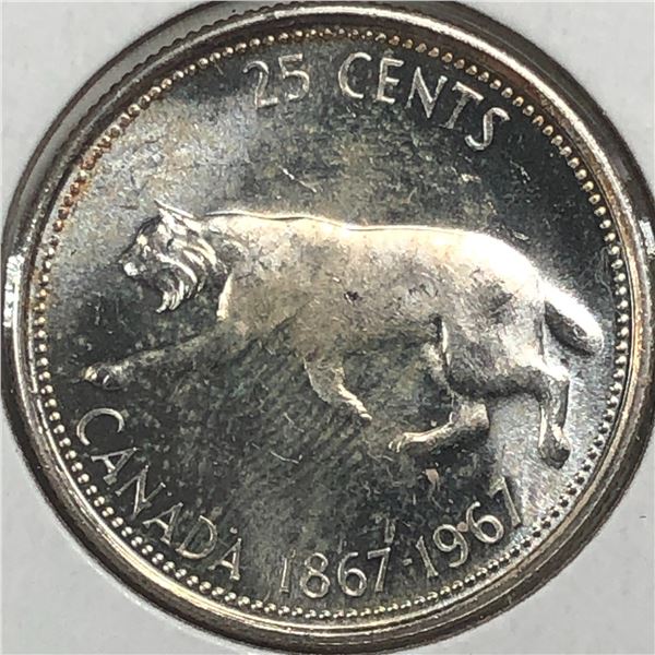 1967 Queen Elizabeth 25 Cents
