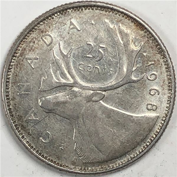 1968 Queen Elizabeth 25 Cents