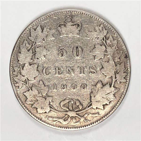 1900 Queen Victoria 50 Cents  VG+