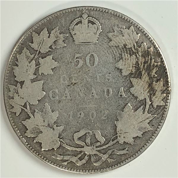 1902 King Edward VII 50 Cents  VG