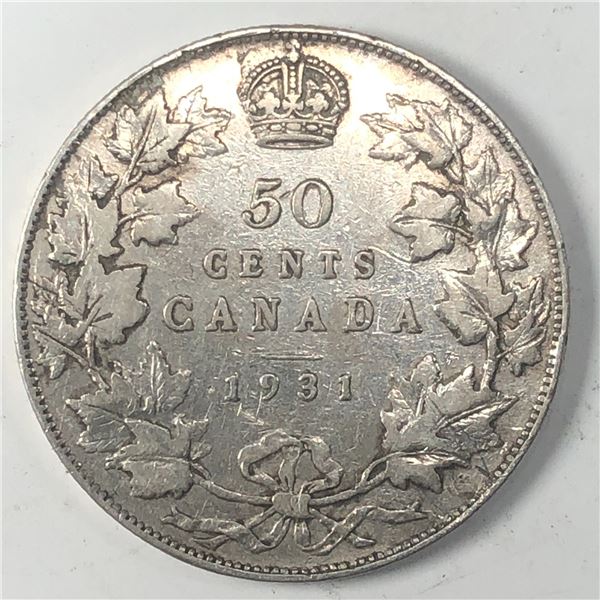 1931 King George V 50 Cents Fine+