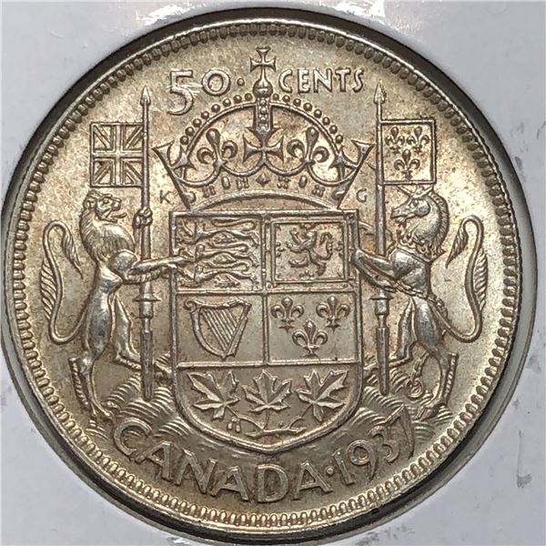 1937 King George VI 50 Cents UNC